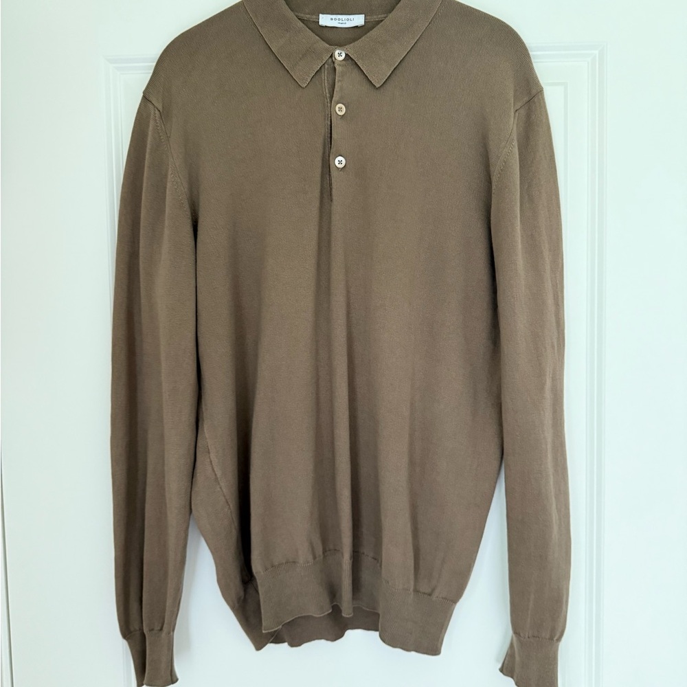 Boglioli Long Sleeve Cotton Polo